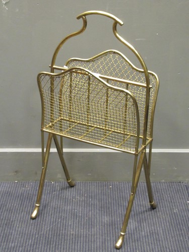 Lot 449 - A 19th century brass magazine rack