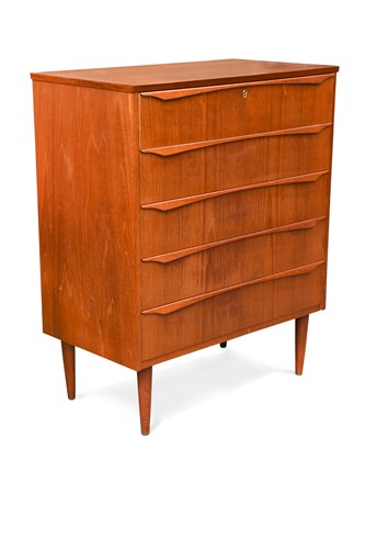 Lot 272 - A mid-century Danish teak chest of drawers