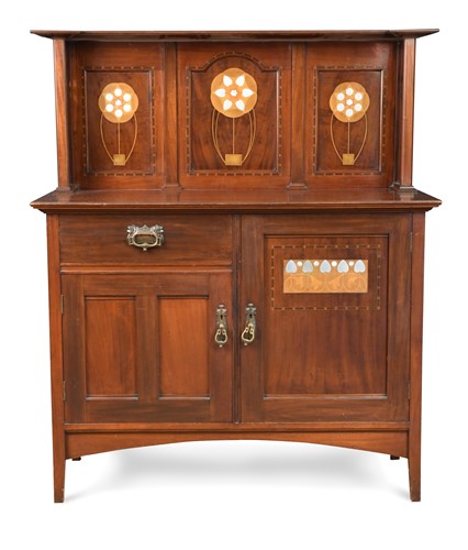 Lot 196 - Shapland & Petter, Barnstaple, an Art Nouveau mahogany sideboard
