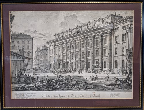 Lot 17 - G B Piranesi Veduta della Dogana di Terra a...