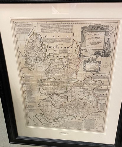 Lot 42 - Emanuel Bowen Map of the County of Lancaster,...