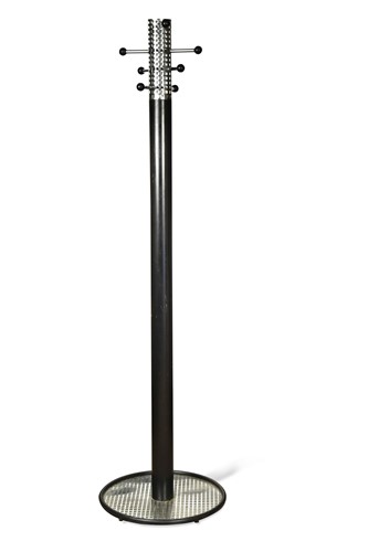 Lot 290 - A Bauhaus inspired black and chrome coat rack, circa 1970