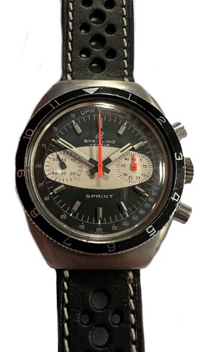 Lot 331 - Breitling - A steel 'Sprint' chronograph wristwatch