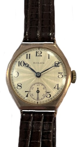 Lot 349 - Rolex - A 9ct gold wristwatch