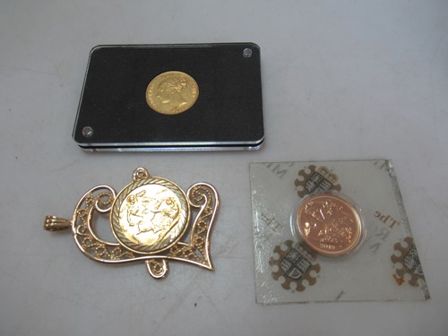 Lot 206 - Two half sovereigns dated 1883 and 2019,...