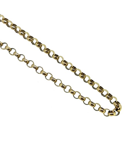 Lot 134 - A 9ct gold belcher link chain