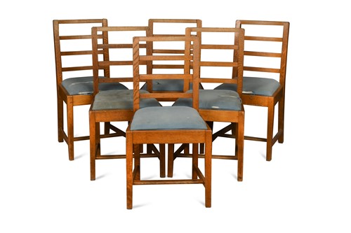 Lot 234 - Frank Whitton for Gordon Russell, a set of eight light oak dining chairs, 1936