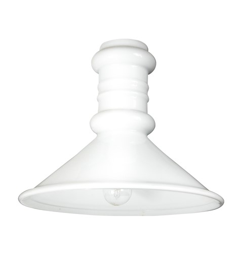Lot 261 - Sidse Werner for Holmegaard, a white cased glass Apotheker pendant light