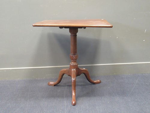 Lot 374 - A George III style mahogany tripod wine table,...