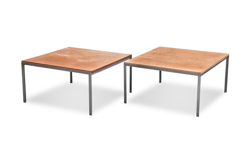 Lot 292 - Florence Knoll for Knoll International, a pair of T Angle coffee tables, circa 1963