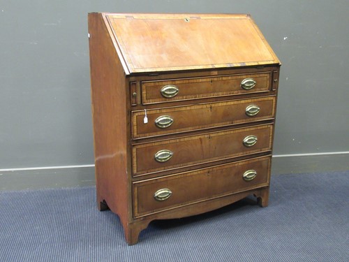 Lot 373 - A George III and later mahogany and walnut...