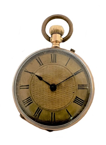 Lot 305 - S. Smith & Son, London - An open faced pocket watch and later 9ct gold chain
