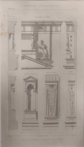 Lot 326 - Three French architectural prints 32 x 22cm...