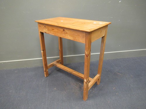 Lot 464 - A pine side table; and a Victorian satin birch...