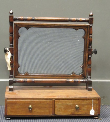 Lot 519 - A late Regency rosewood dressing table mirror,...