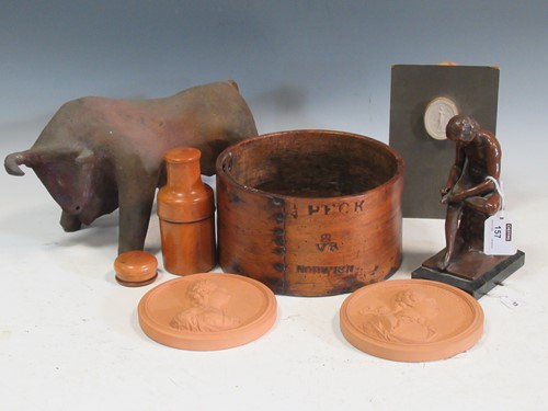 Lot 157 - A model of a Picasso bull with two intaglios...