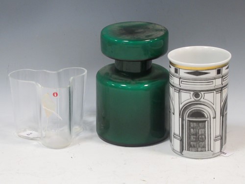 Lot 74 - Fornasetti. A Paladiana beaker, 14cm high; a...