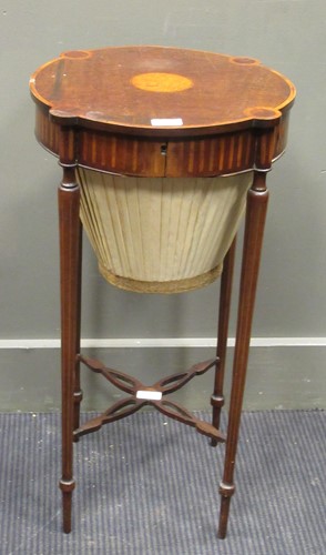 Lot 371 - A19th century mahogany and satinwood work...