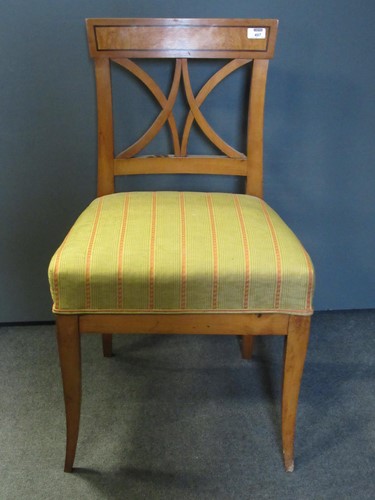 Lot 497 - A Biedermeier satinwood side chair