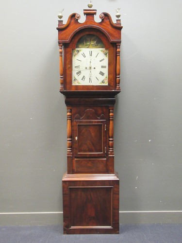 Lot 177 - A 19th century mahogany longcase clock, the...
