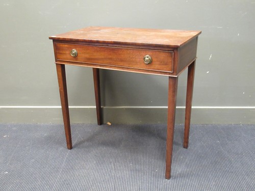Lot 517 - A 19th century mahogany side table fitted with...