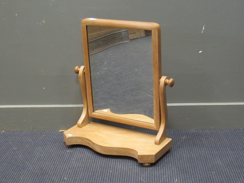 Lot 412 - A pine dressing table mirror 60 x 50 x 22cm