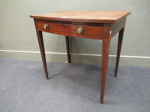 Lot 516 - A 19th century bow fronted mahogany table with...
