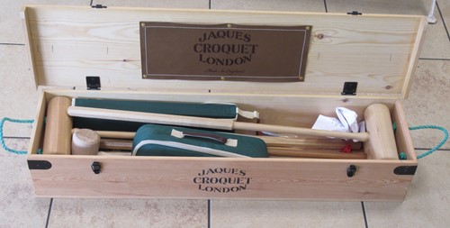 Lot 557 - A Jaques croquet set in a wooden case