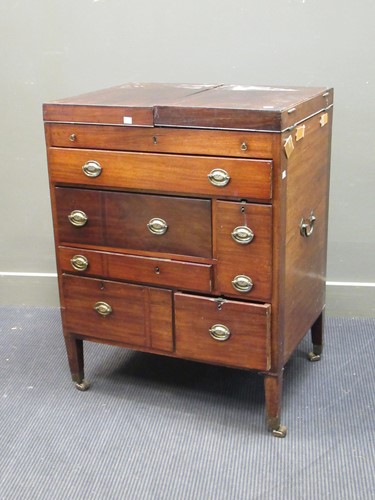 Lot 435 - An early 19th century mahogany washstand with...