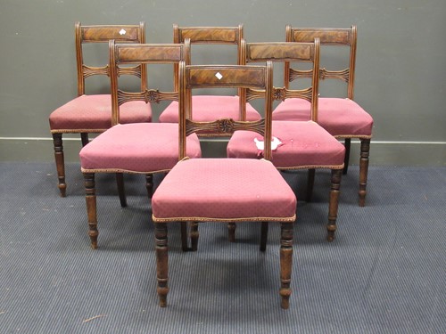 Lot 433 - Six Regency mahogany dining chairs (6)