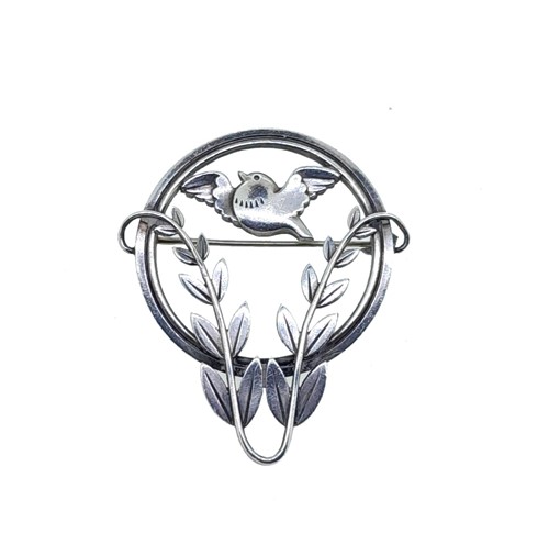 Lot 10 - Arno Malinowski for Georg Jensen - A silver bird brooch