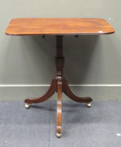 Lot 414 - A 19th century mahogany tripod table, the...