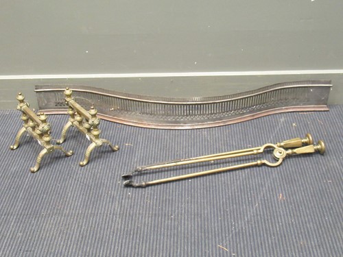 Lot 445 - A pair of late Victorian fire dogs together...