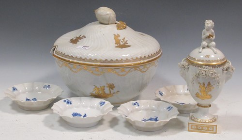 Lot 104 - A Royal Copenhagen lidded punch dish, 31cm; a...