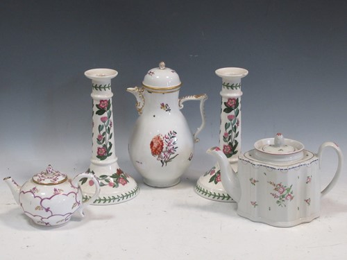 Lot 116 - A Meissen coffee pot; together with another...