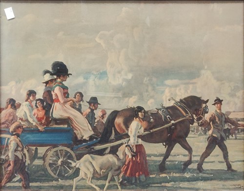 Lot 302 - A collection of four pictures including Alfred...