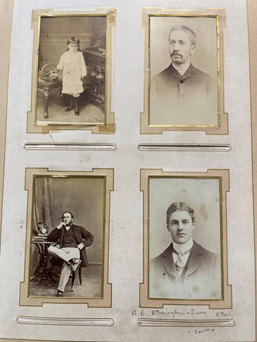 Lot 318 - An Edwardian portrait photograph album,...