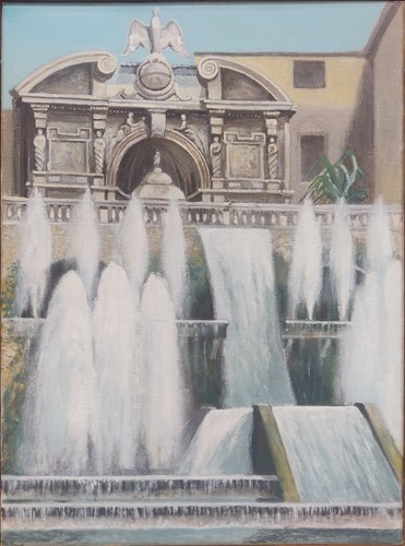 Lot 343 - Richard Finch, Neptune Fountain at Villa...
