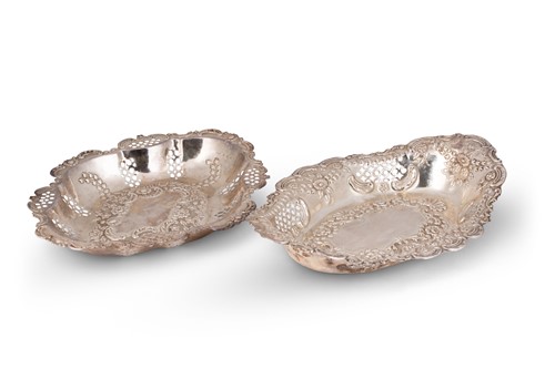 Lot 496 - Two Victorian silver fruit dishes