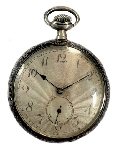 Lot 276 - Lip, Besançon - A Swiss made silver open faced pocket watch