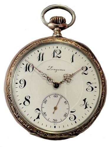 Lot 279 - Longines - A Swiss vermeil open faced pocket watch