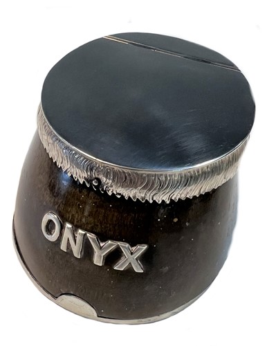 Lot 416 - An early 20th century silver mounted horse's hoof, mark of Charles & George Asprey