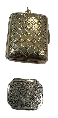 Lot 387 - Two George III silver vinaigrettes, both with mark of Samuel Pemberton