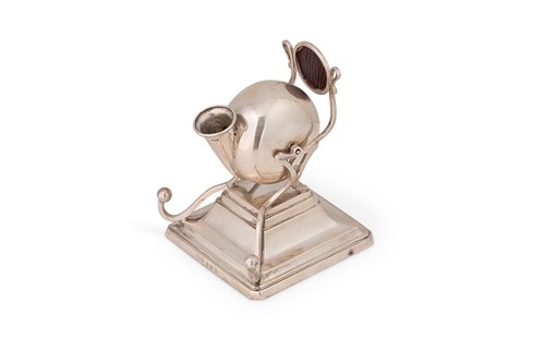 Lot 501 - An Edward VII silver novelty inkwell