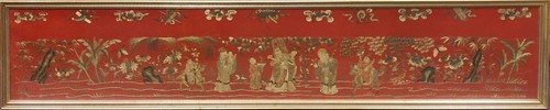 Lot 143 - A large Chinese embroidered picture together...