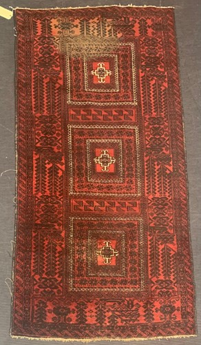 Lot 608 - Two Afghan hand-knotted rugs, approximately...