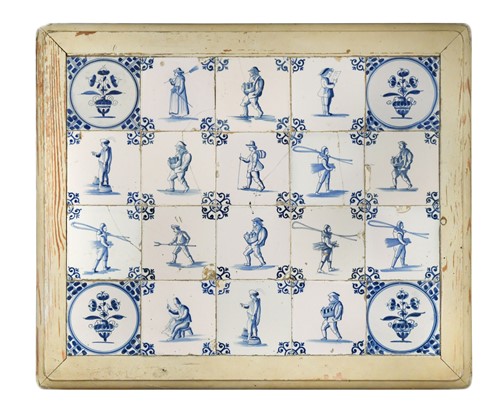 Lot 230 - Twenty Delft blue and white tiles, 18th century
