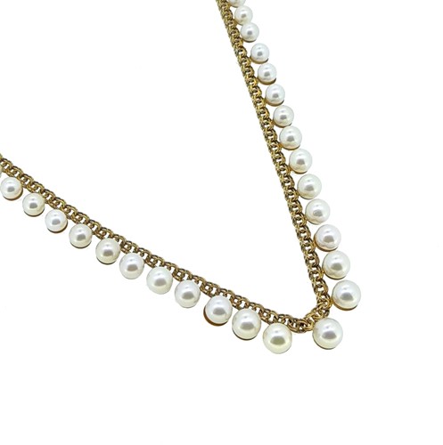 Lot 153 - A modern pearl fringe necklace