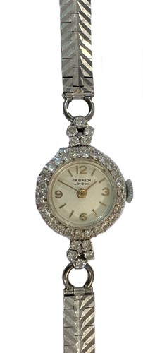Lot 347 - J.W. Benson - A diamond set cocktail watch