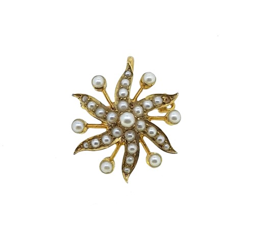 Lot 148 - A split pearl pendant/brooch